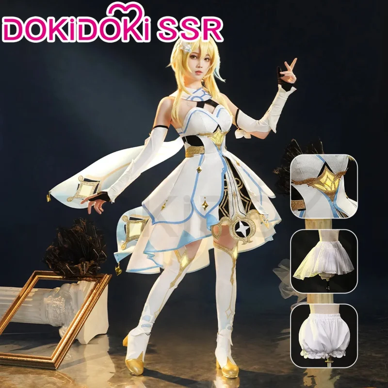 

IN STOCK Traveler Lumine Cosplay Game Genshin Impact Cosplay Costume DokiDoki-SSR Genshin Impact Traveler Lumine Halloween