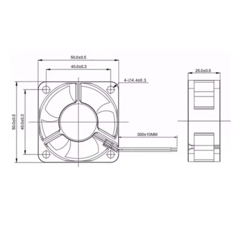 5CM ultra violent high air volume 50x50x25mm 12V temperature control server inverter cooling fan