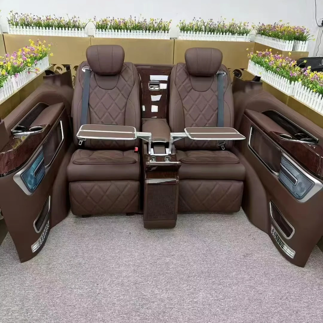 Enz V Class Luxury Aero Seats For MPV VIP Bus Or Van Rear Cargo Kit With Massaging Feature For Car Interiors