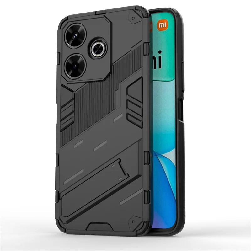 For Poco M6 4G Case Shockproof Armor Magnetic Phone Cases for Xiaomi Poco M6 PocoM6 POCO M 6 4G 2024 Holder Bumper Back Cover