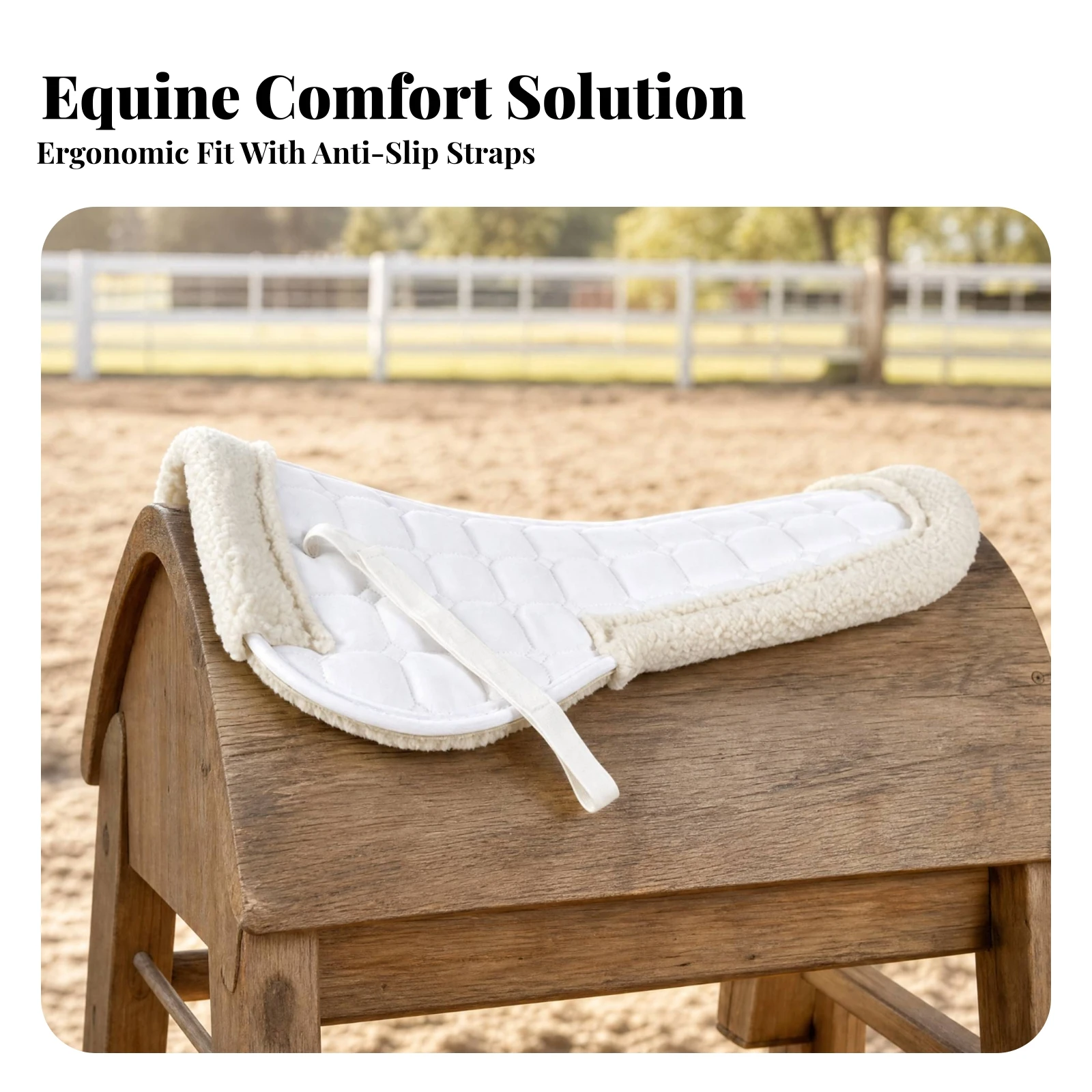 Contoured Saddle Pad Quilted Saddle Pad with Fleece Edging Numnah Quick Drying Tack Soft for Horse Riders, Horseback Riding