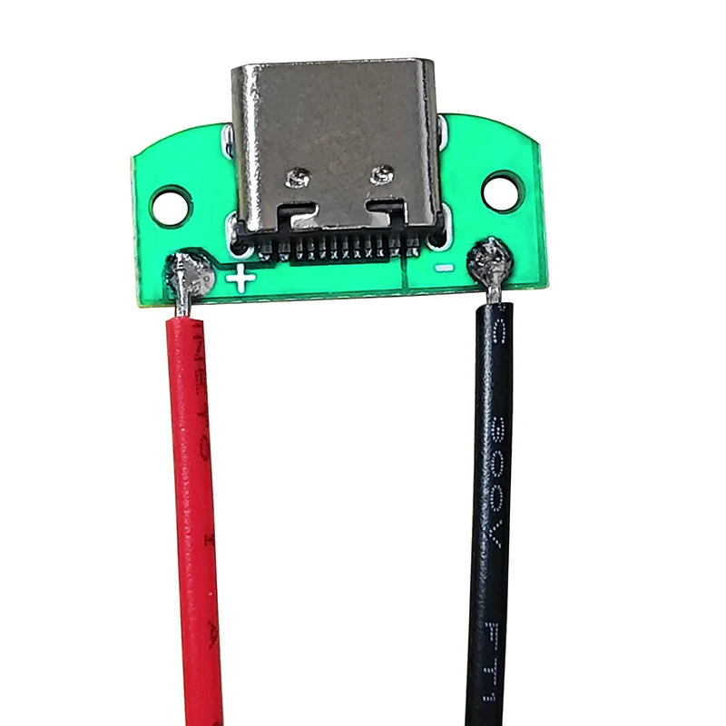 Conector USB tipo C impermeable, cable de soldadura hembra, puerto de carga rápida de alta corriente, cargador de USB-C, 16 pines