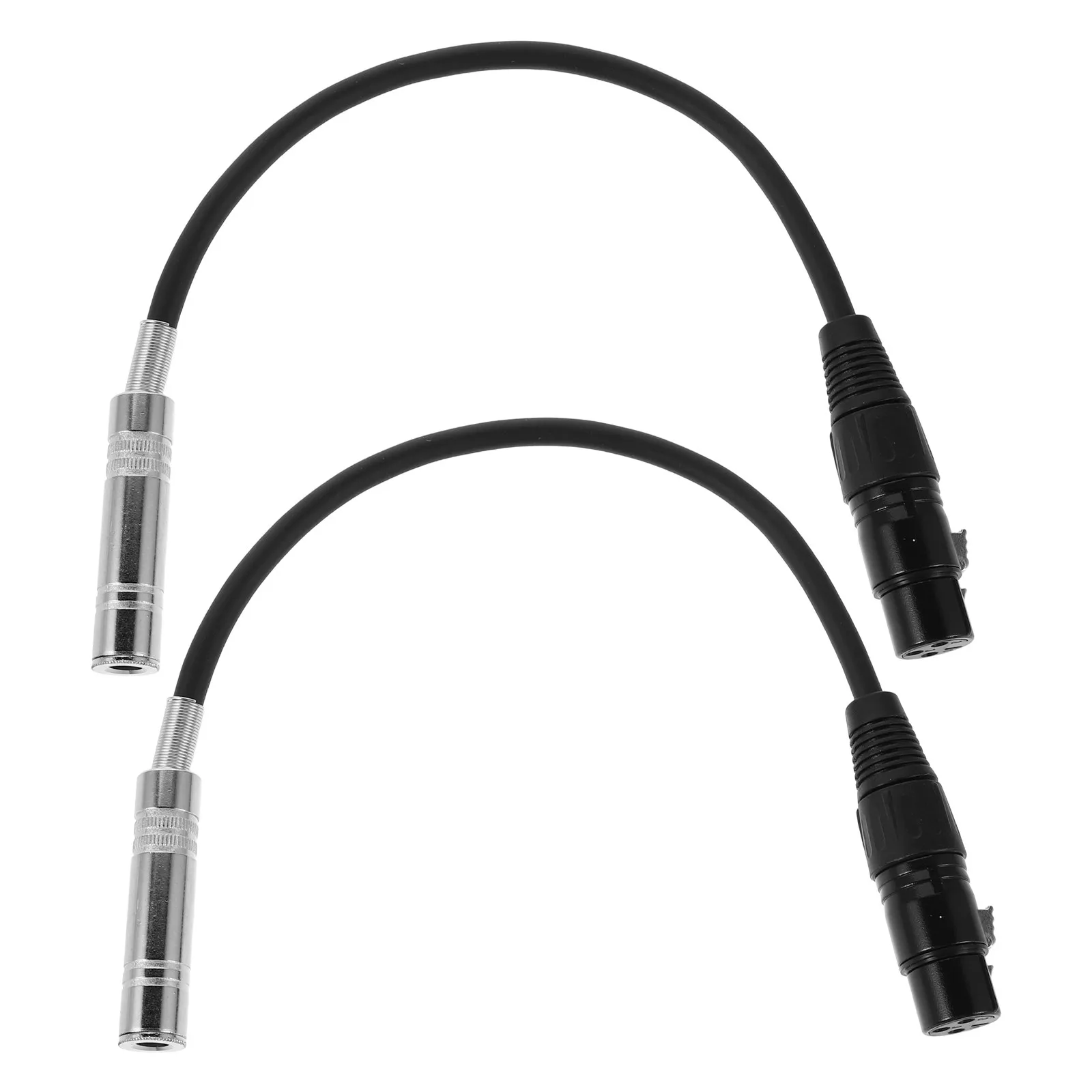 2Pcs Xlr Microphone Cable Balanced 3-Pin Converter Wire 6.5mm Trs Female to Xlr Female Audio Cable Mixer Studio Stage view 2