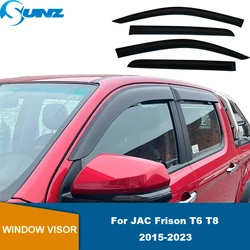 Side Window Deflector Weather Shield Visor Sun Rain Guard For JAC Frison T6 T8 2015 2016 2017 2018 2019 2020 2021 2022 2023