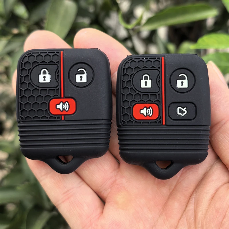 3/4Buttons Silicone Car Remote Key Shell Case Fob Cover for Ford Focus Complete Escape Mustang Explorer Lincoln Town Sport