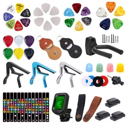 Guitar Tools Guitar Picks Capo Tunner Bass Ukulele Hanger Holder Fingertip Protectors Electric Guitar Parts Accessories