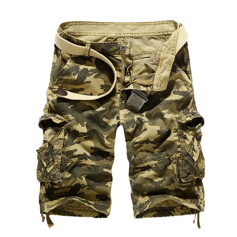 Prowow pantalones cortos tácticos de camuflaje para hombre, pantalones cortos militares de carga, pantalones cortos casuales de algodón, pantalones