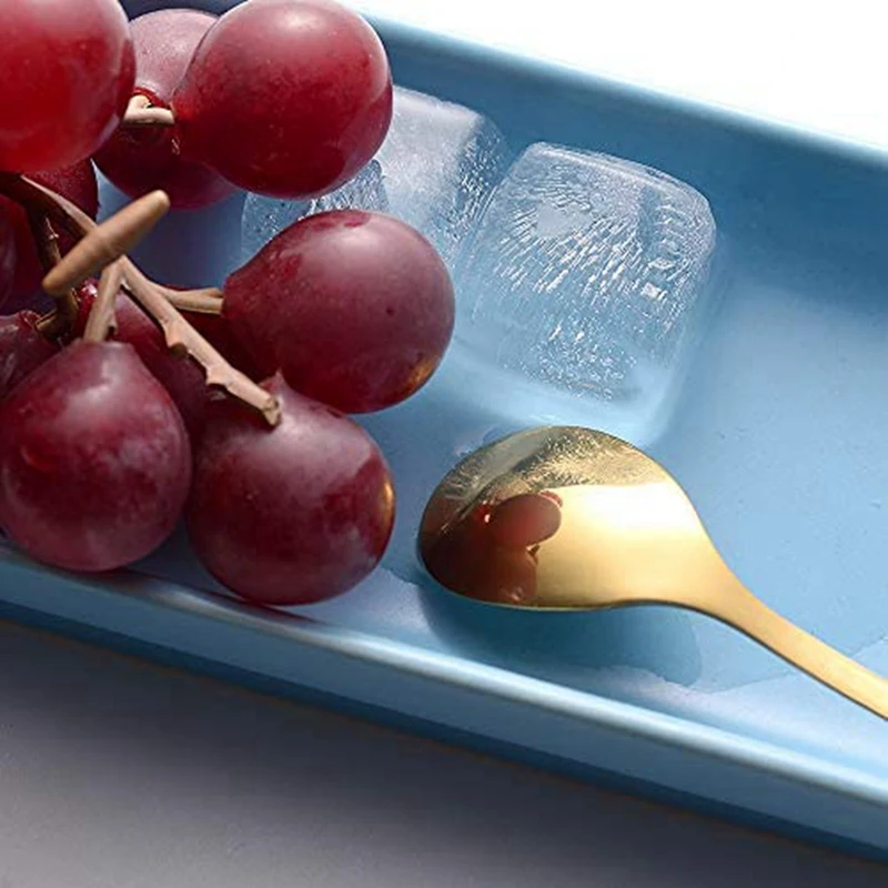 40PCS Dessert Spoon And Fork Set Cake Fork Coffee Spoon Creative Fruit Fork Stainless Steel -Gold image 3