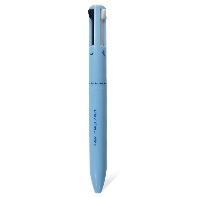 Penna per trucco 4 in 1 Penna per ritocchi Matita per sopracciglia per trucco Penna per bellezza per trucco multifunzione impermeabile a 4 colori