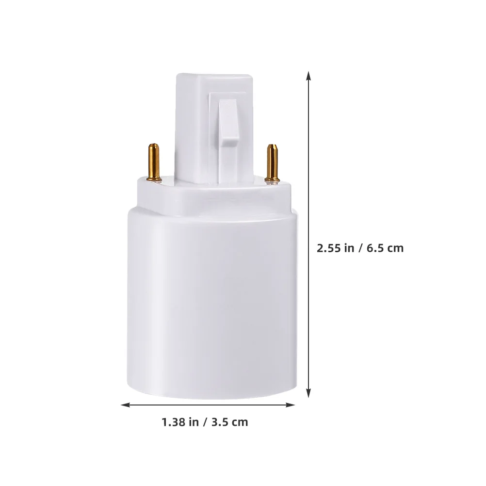 2 قطعة محول مقبس الإضاءة G24d إلى E27 محول مقاوم للحريق Pbt البلاستيك المدمجة لمبة قاعدة محول ل LED حامل مصباح محول #6