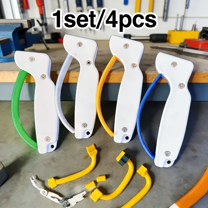 1 Set/4pcs Advanced Tungsten Steel Knife Sharpener Restore and Repair Pocket Knives Serrated Knives Axes Sabres Sharpening Tools