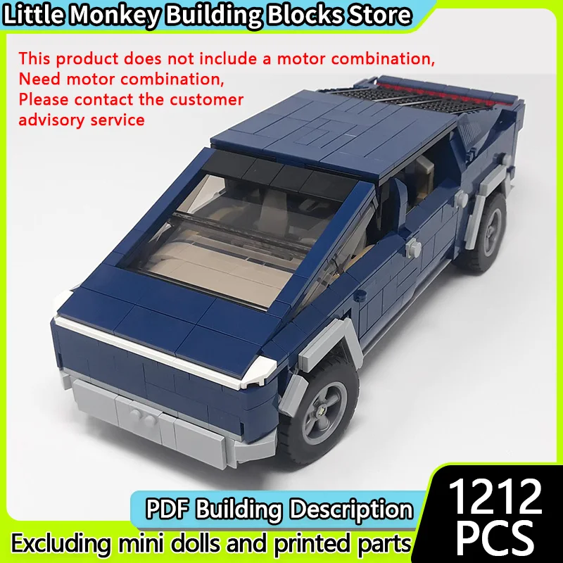 

Speed Racing Car Model MOC Building Bricks Electric Pickup Truck Modular Technology Children Holiday Gifts Assemble Toys Suit