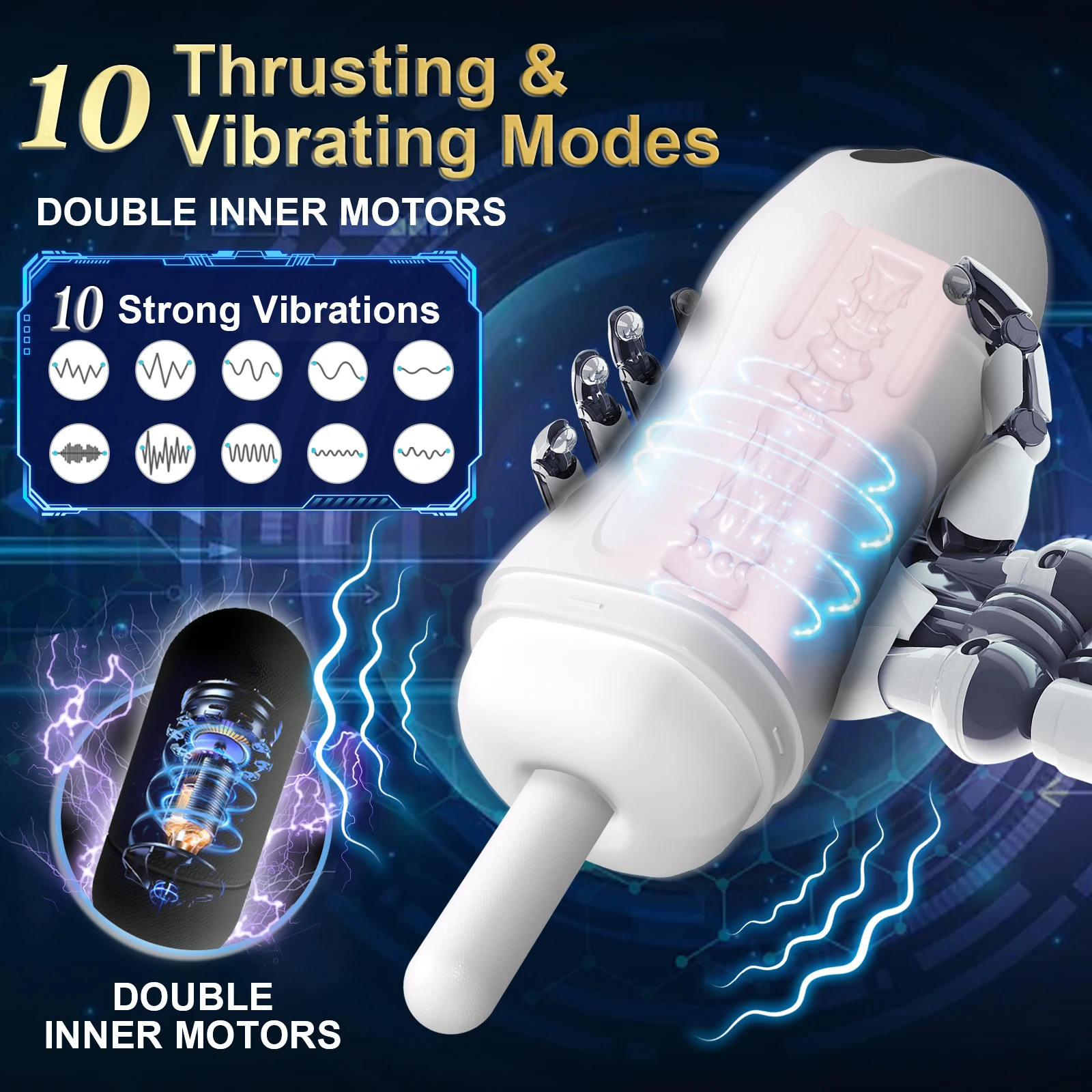 Automatic Male Sucking Mastubator Vibration Blowjob Machine Masturbation Cup Sex Toys Adult Goods for Men Masturbate Supplies