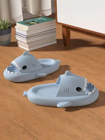 Feslishoet Shark Slippers Soft Beach Cloud Platform Women Indoor Bathroom Slides Summer Mules Outside EVA Men Shoes
