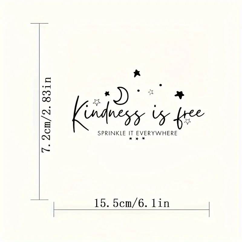 Kindness Surrounds Kindness Sticker Inspirational Quote Matte Vinyl Decal Waterproof Plastic Surface Decor Gift