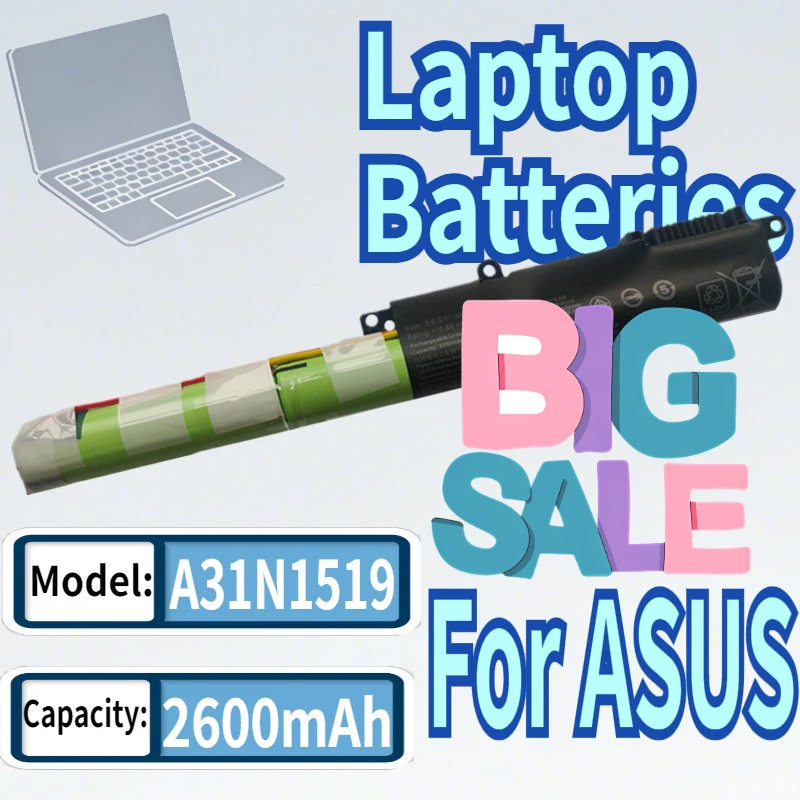 

Аккумулятор для ноутбука 10.8V A31N1519 для ASUS X540 X540L X540LA X540YA A540 A540LA X540LJ X540S X540SA X540SC F540SC R540S R540SA