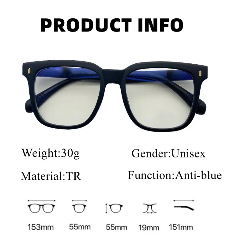 Vintage Oversized Myopia Glasses Women Men Ladies Fashion Anti-blue Near Sight Eyewear Optical Spectacle Eyeglasses 0 To-4.0