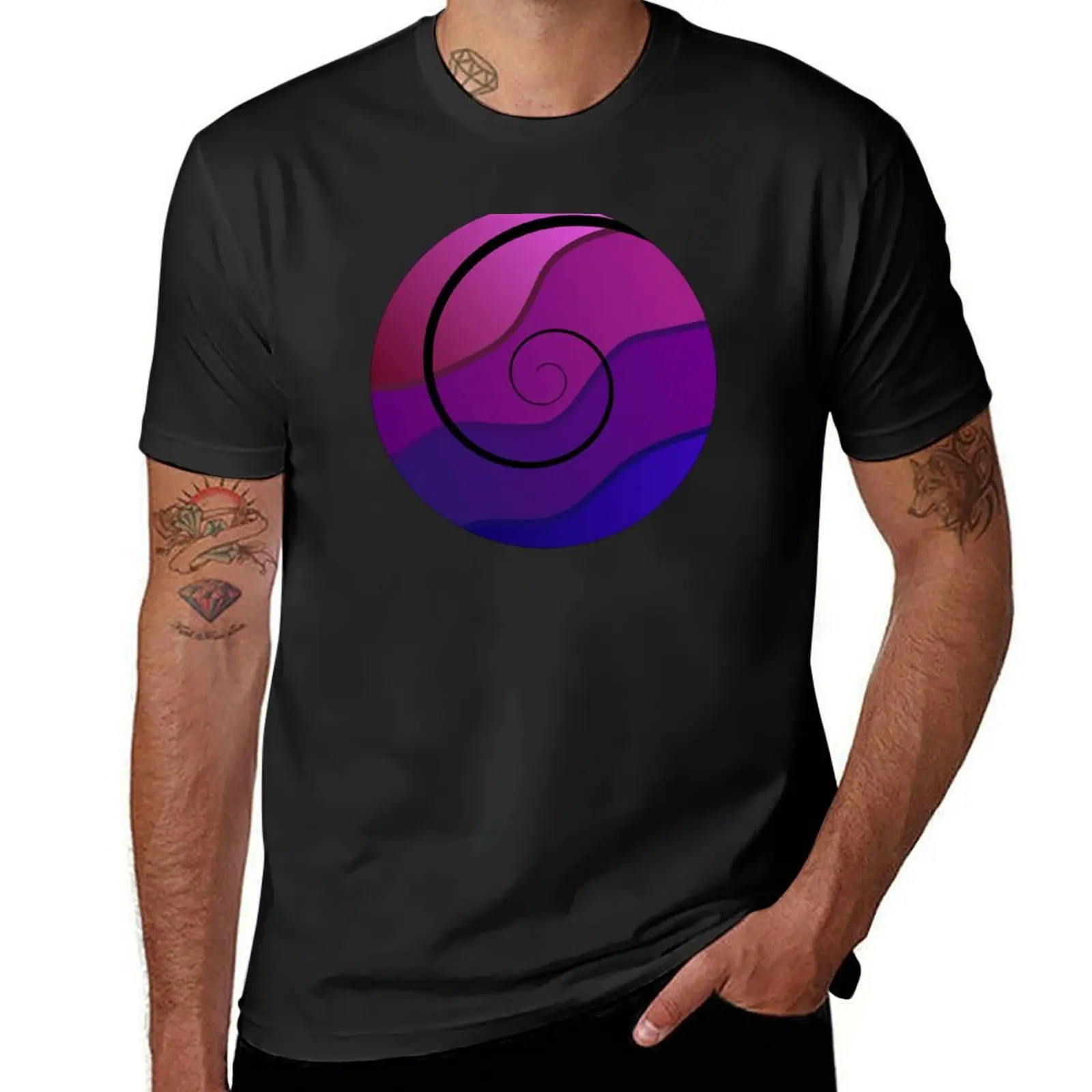 Whimsigoth Blue and Purple Spiral T-Shirt sweat hippie clothes mens tall t shirts