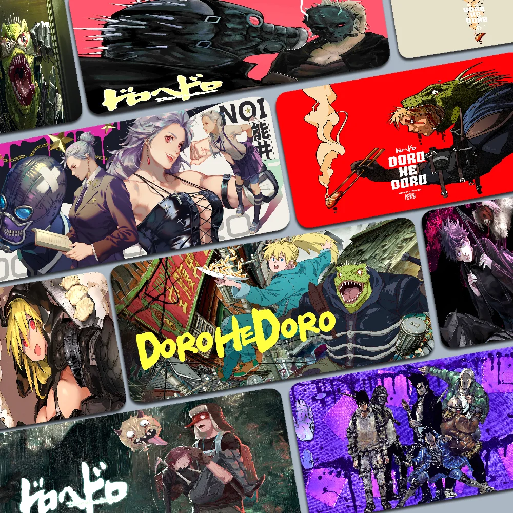 Dorohedoro Anime Rubber XXL PC Gaming Mouse Pad Gamer Desk Mats Keyboard Pad Mause Pad Muismat Desktop Mat