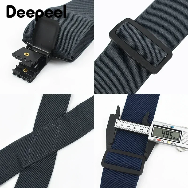 1Pc 5cm Widen Adults Men's Suspenders X-type 4 Clips Men Braces Adjust Elastic Strap Harness Man Jockstrap Suspender for Pants