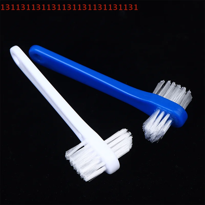 

10Pcs Double-Sided Denture Toothbrush Cleaning Brush for Invisible Braces Retainer Oral Care Descaling Brush for Men & Women
