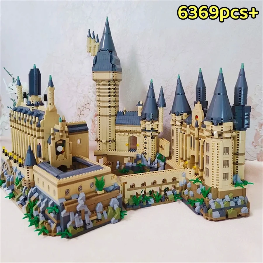 Micro Bricks City Creative Medieval Magic School Castle Famous Architecture Palace Model Building Blocks Gifts Kid Assembly Toys