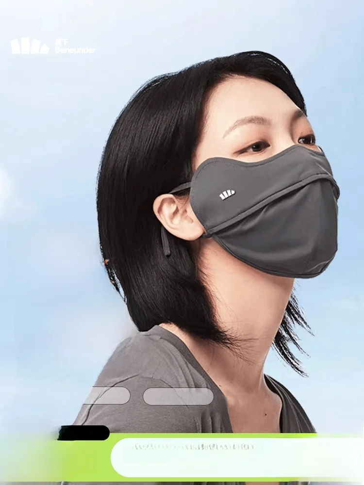

Banana Le Women's Sunscreen Face Mask Ice Silk Breathable Warmth Protection UV Protection 3D Stereo Normal Size Face Mask