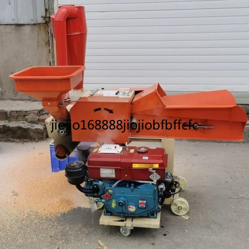 Suitable for  2.8T/h diesel engine multi-function knife grain crusher chaff cutting machine
