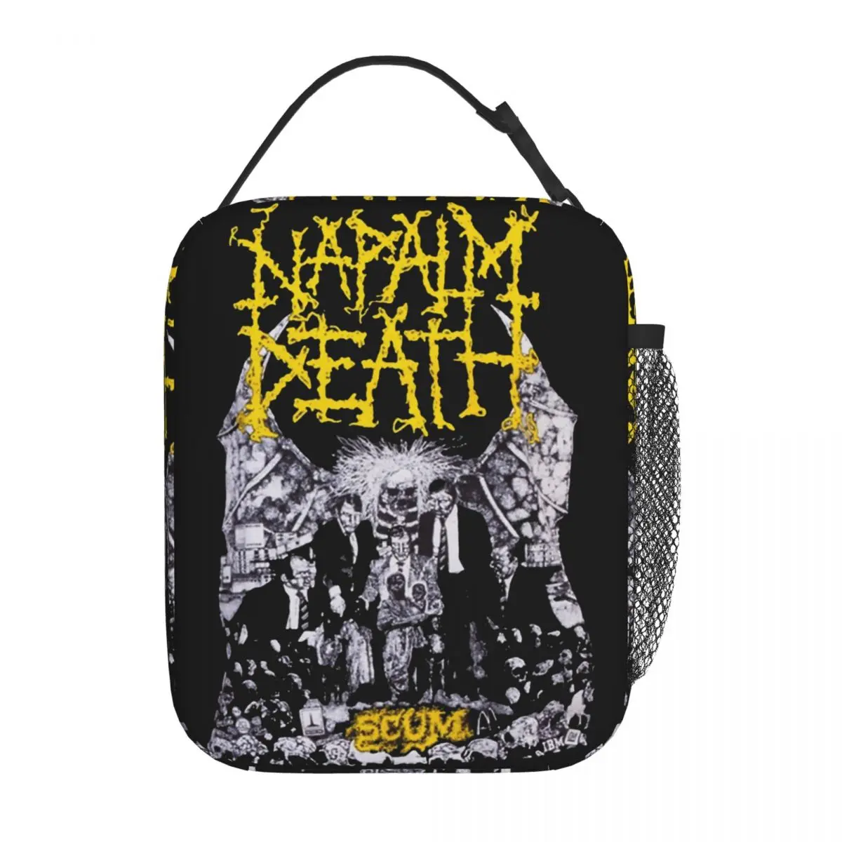 Insulated Lunch Box Napalm Death Black Metal Band Merch Storage Food Box Fashion Cooler Thermal Lunch Box For School