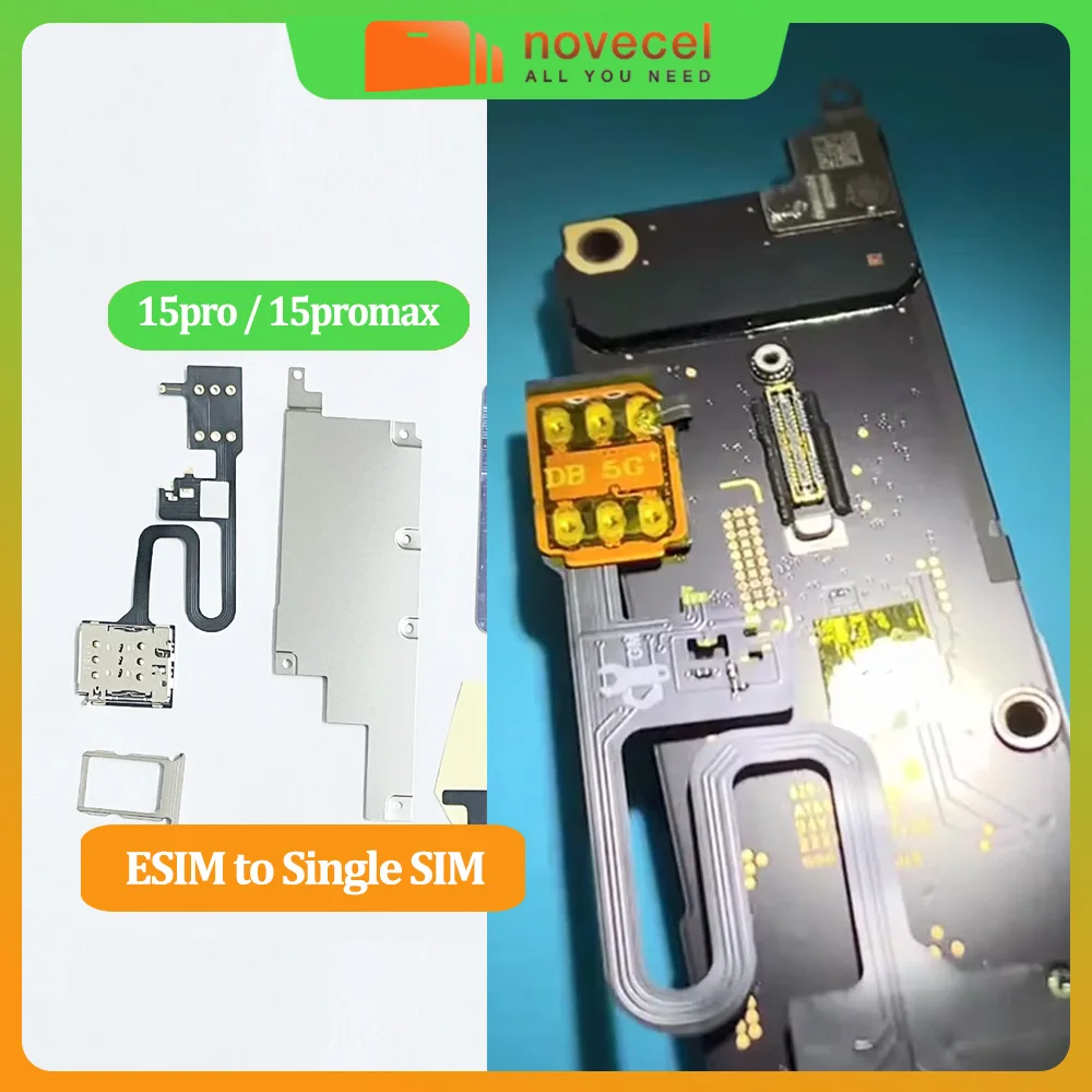 US Version ESIM Conversion to SIM  Single Card Flex Cable For iPhone 15Pro 15 Pro Max Support DB IC Mobile Phone Repairing