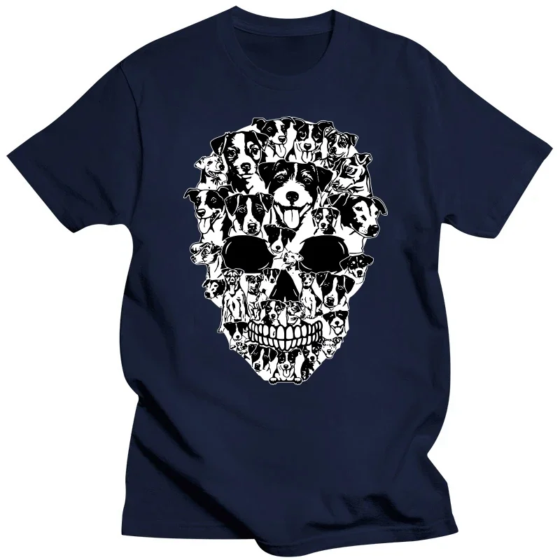 Jack Russell Terrier Skull Dog Skeleton Halloween T Shirts Graphic Cotton Streetwear Short Sleeve Birthday Gifts Summer T-shirt