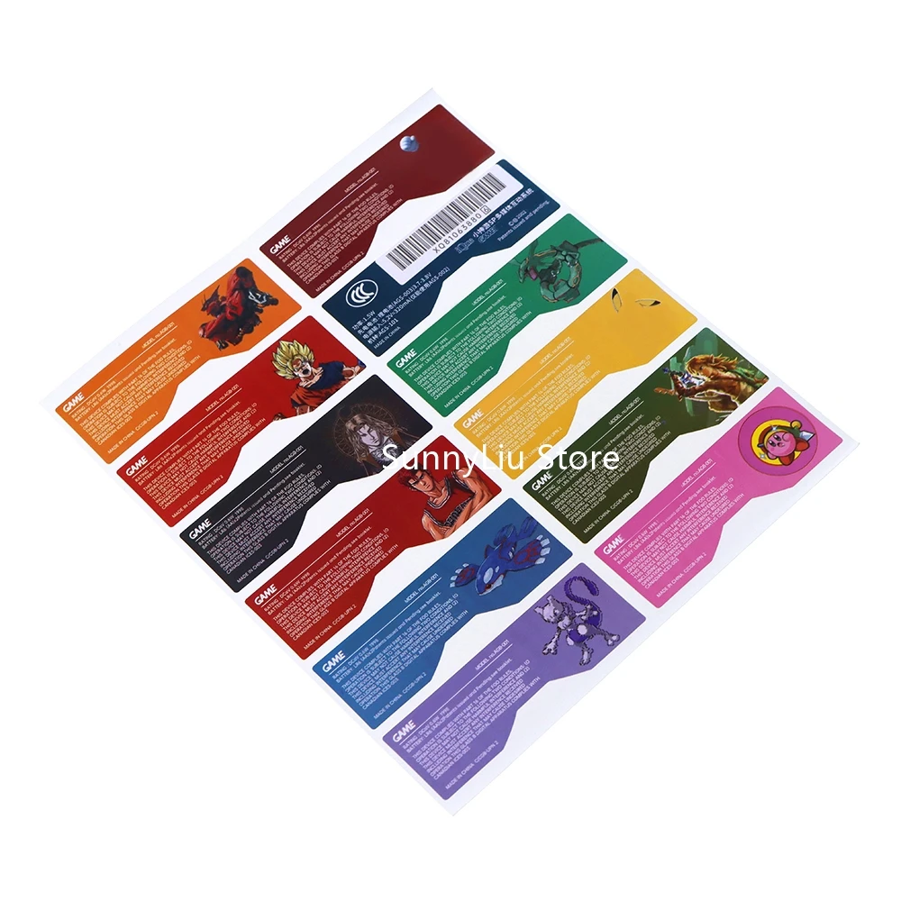 1pc Game Theme Sticker Lables Set black label sticker Replacement for Gameboy Advance SP for GBA SP GBA GB console