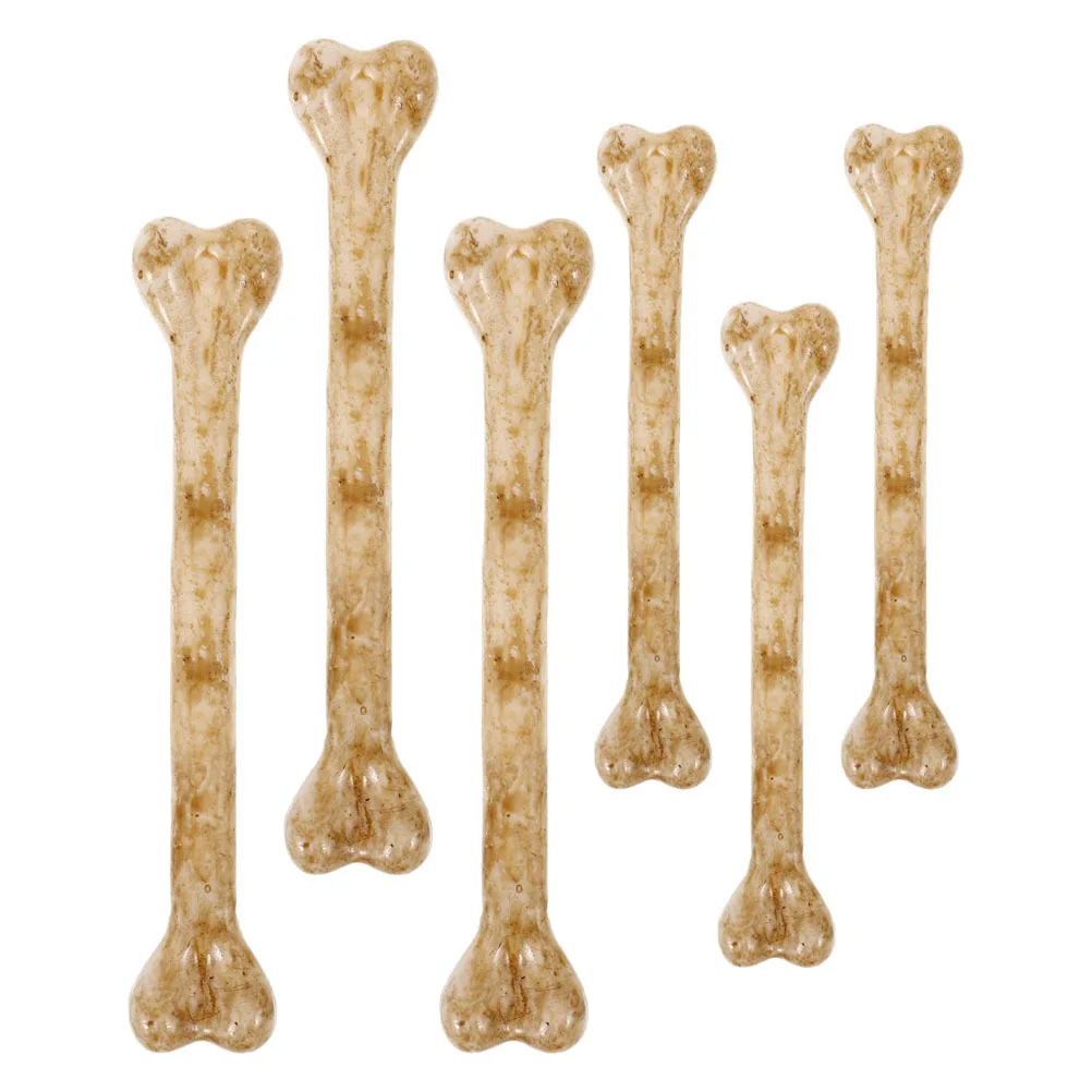 

6Pcs Realistic Bone Accessories Mini Plastic Fake Simulated Human Bones Hole for Halloween Crafts Decorations DIY Jewelry Charms