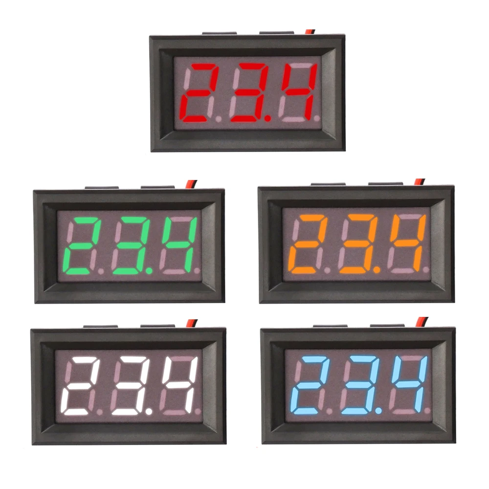 DC4.5V-30V 0.56 Inch LED Digital Voltmeter Voltage Meter Volt Instrument Tool 2 Wires Red Green Blue Orange White Display