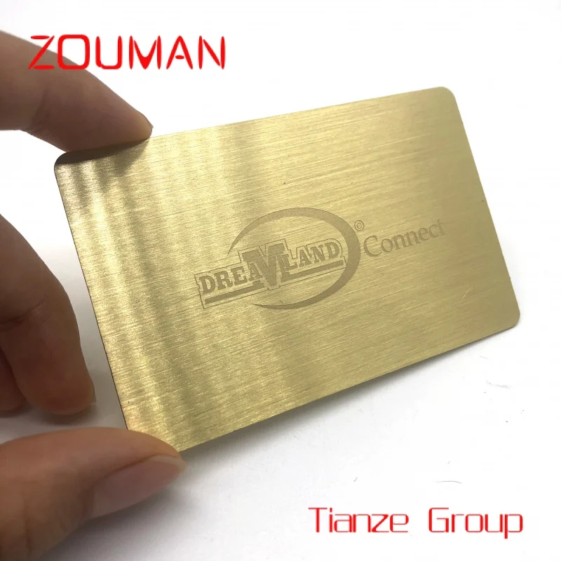 

Custom , Fac Custoized Preiu Gold Stainls Steel etal Busins Card ith Logo