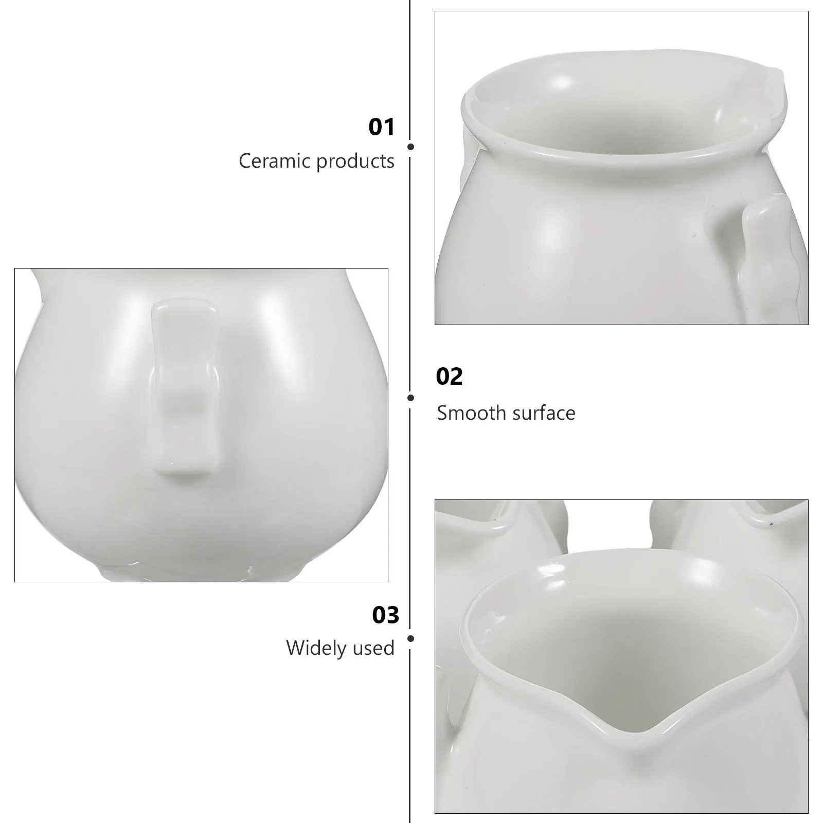 

3Pcs Coffee Milk Creamer Pitchers Durable Multi-Purpose Frothing Cup Ideal for Any Dining Occasion Outdoor Barbecues Picnics