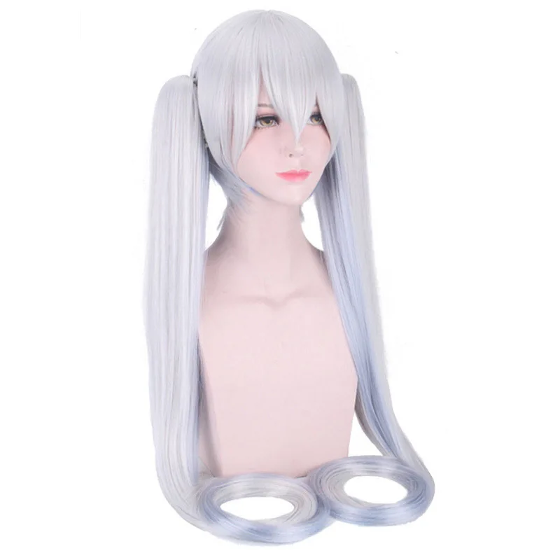 Anime Miku Cosplay Costume Snow Girl Kawai Christmas Party Long 110cm Wigs