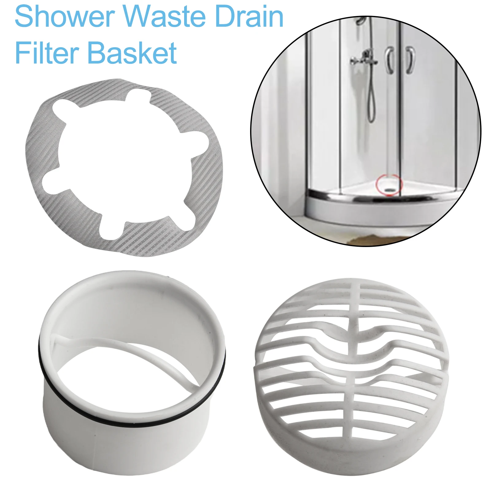 Hair Strainer Drain Siphon Siphon Shower Drain Filter Basket Plastic For 6960 6963 6961 6962 Bathroom Shower Floor Drain