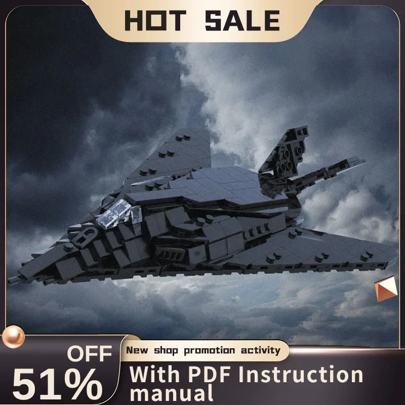 

New 429Pcs Moc Military Weapons F-117 Nighthawk Jet Fighter Model Building Block Technology Diy Assembly Kids Toys Holiday Gifts