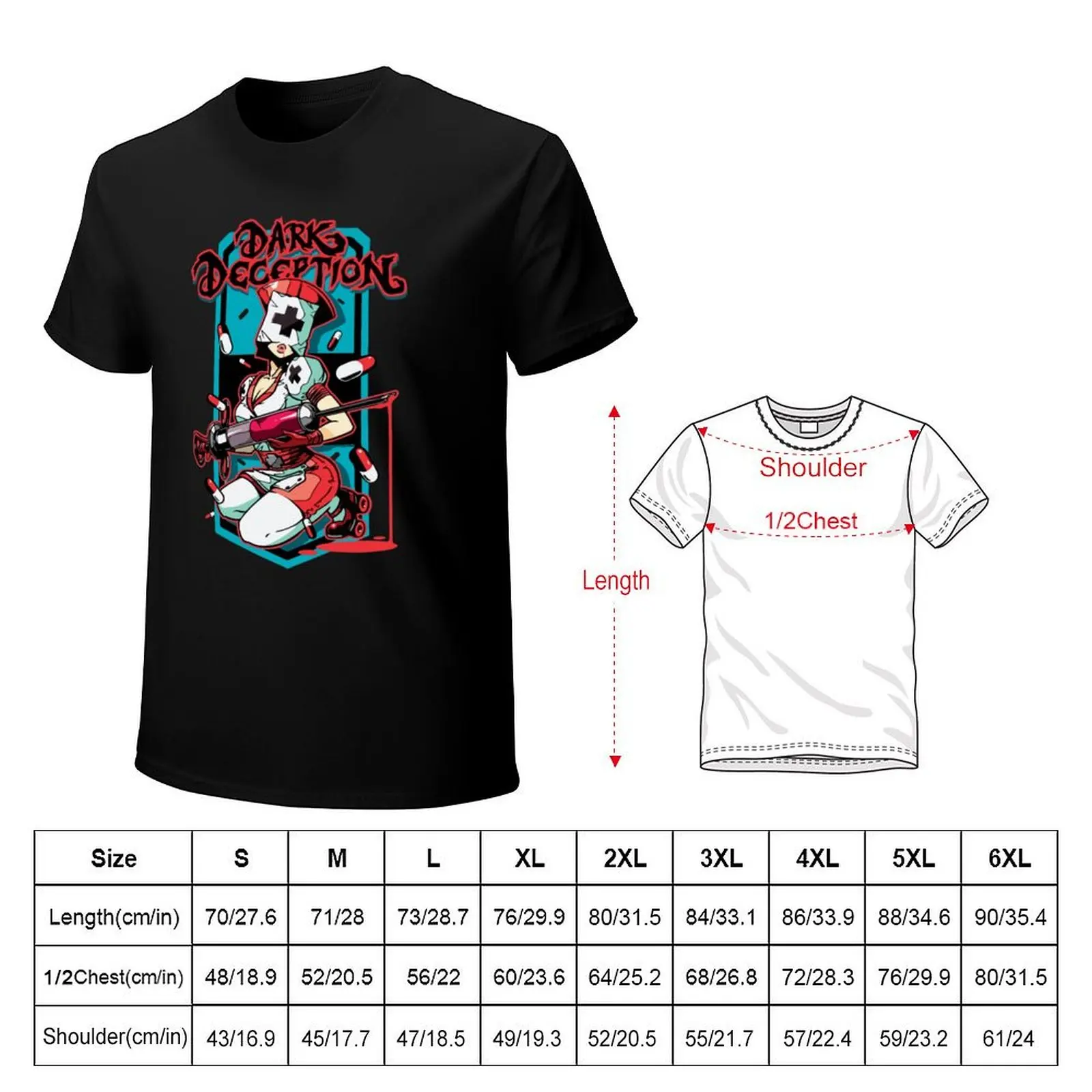 Dark Deception Nurse T-Shirt Festival Casual Short Sleeve