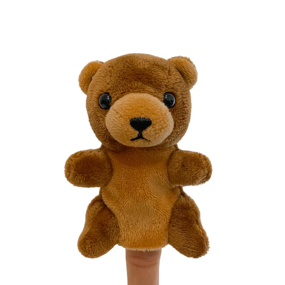 Juego de rol marionetas de dedo narración de historias marionetas de mano de animales educativos muñeco de peluche marionetas de 9cm juguete de peluche para niños