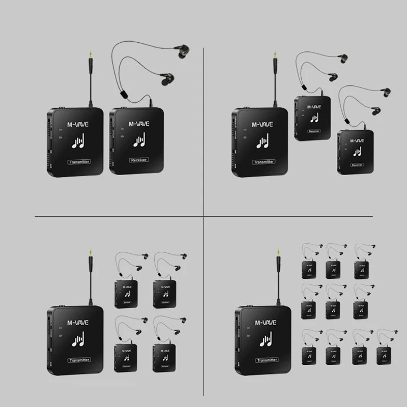 M-vave M8 Wp-10 2.4G Wireless Transmission Headphone Earphone MS-1 Monitor System Transmitter Receiver Streaming for Stereo