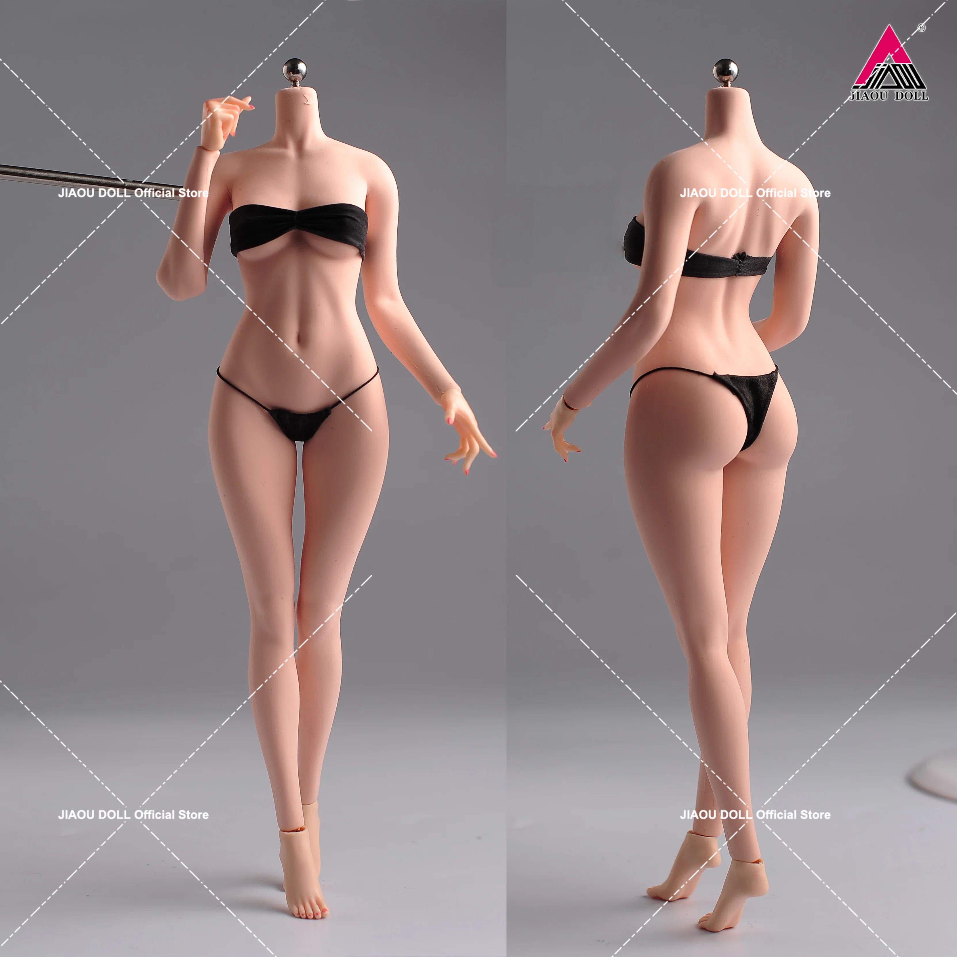 

Makeup ver. YM505 1/6 Super Flexible Fitness Silicone Seamless Body 12'' Female Action Figure Body with Physiological Detail