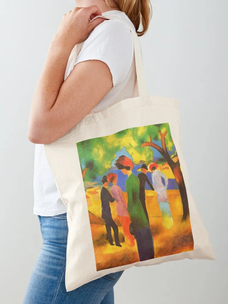 

August Macke - Женская зеленая куртка-тоут Сумка на заказ многоразовые продуктовые сумки Женские сумки на заказ