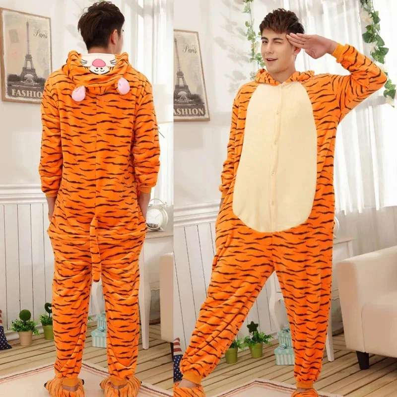 A Litter Of Bears Cosjie Adults Animal Onesies Tiger Pajamas Sets Sleepwear Women Men Winter Unisex Pig Panda Costumes 2025 New