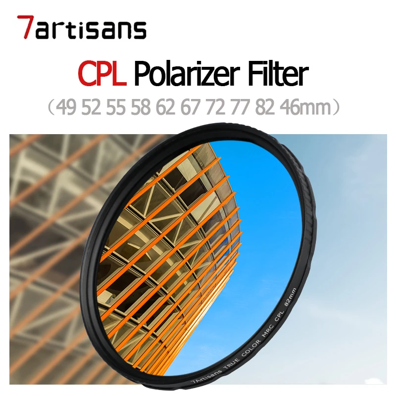 

Поляризационный фильтр 7atisans CPL для камеры Micro DSLR 49 мм 52 мм 55 мм 58 мм 62 мм 67 мм 72 мм 77 мм 82 мм 46 мм фильтр