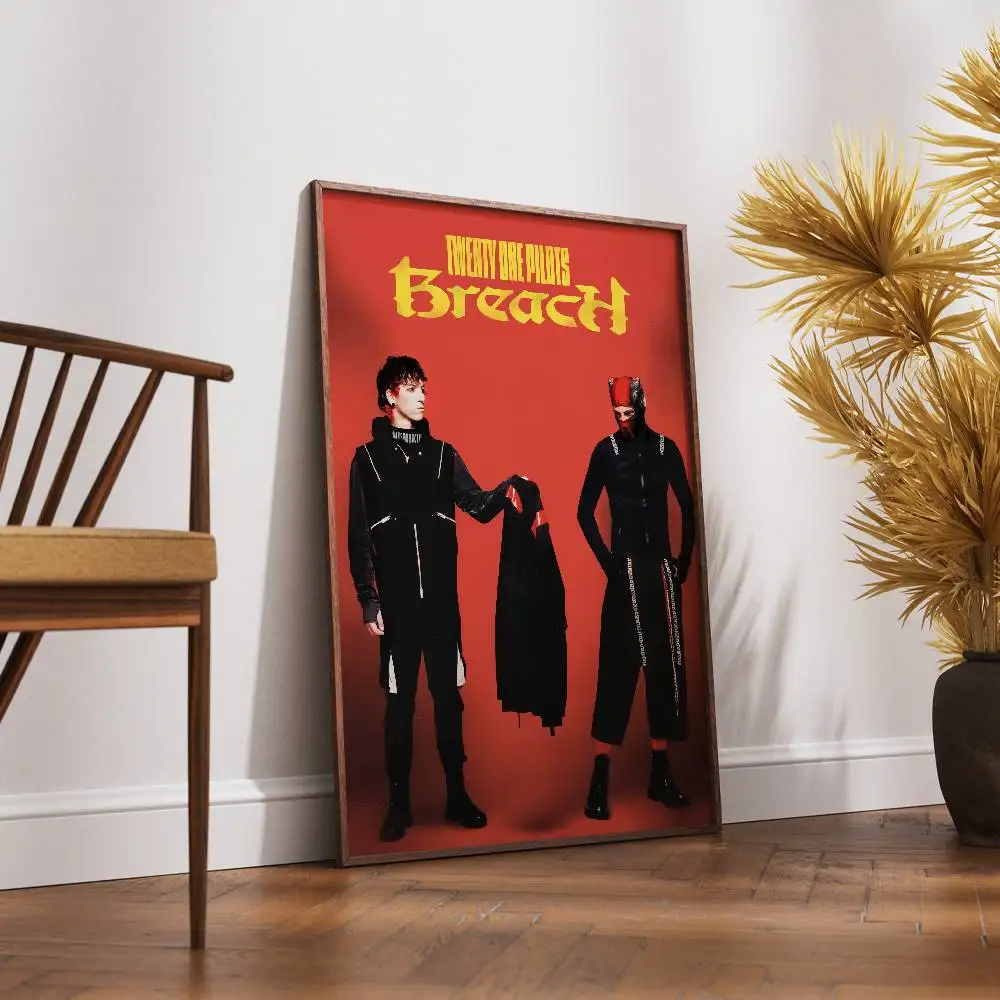 T-Twenty one P-Pilots Breach ملصق فني ذاتي اللصق مقاوم للماء ورق ملصق مقهى غرفة البار #4