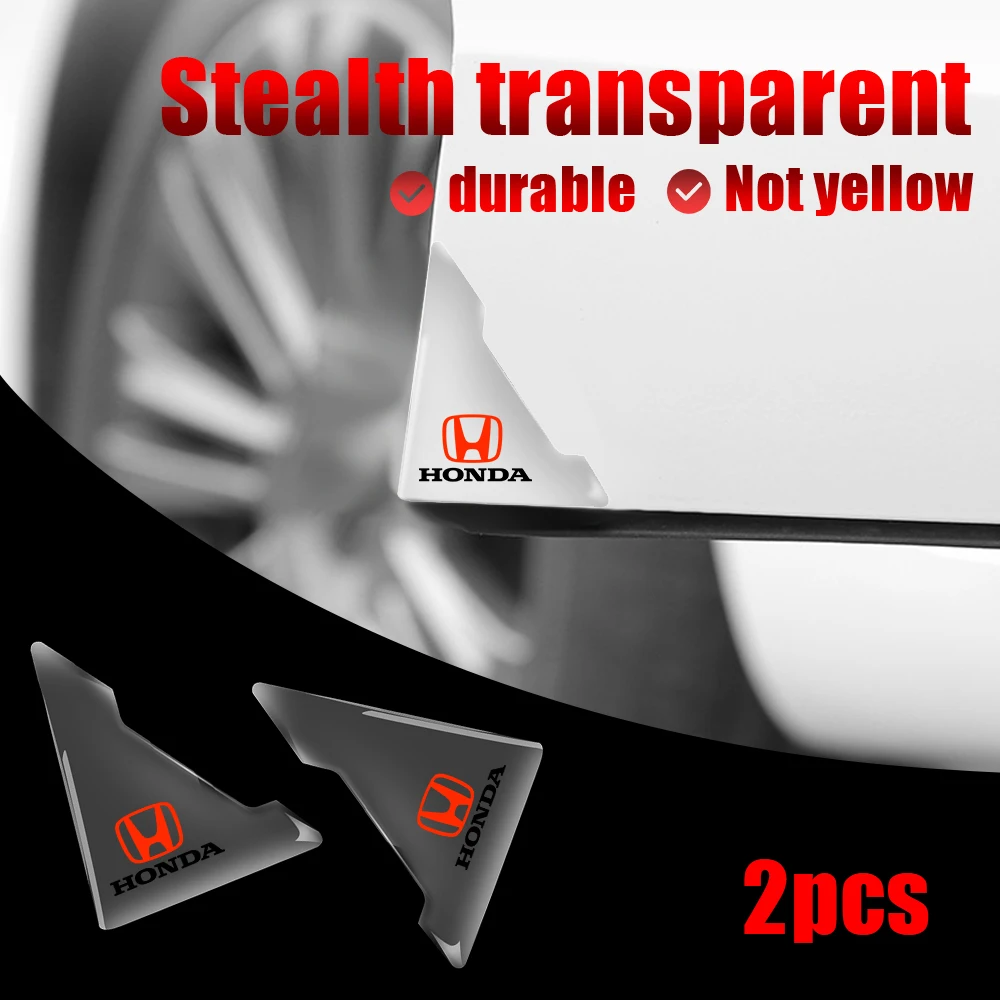 

2/4pcs Car Door Corner Anti-collision Stickers Emblem Protector Cover For Honda Civic CRV Accord Jazz CR-Z Insight Fit Odyssey