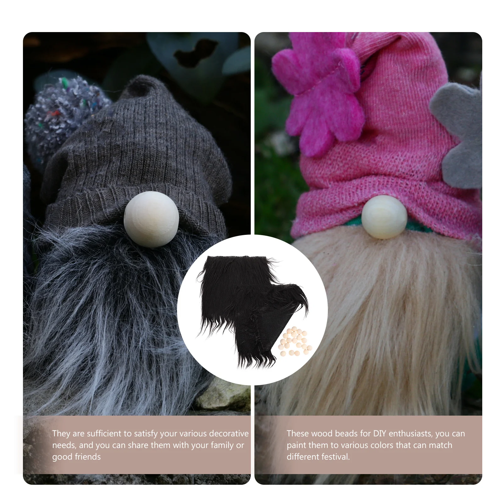 

1Set Faux Square Fabric Wooden Beads for DIY Gnome Making Crafts Fur Fabric,faux Fur Square Fabric,stuffing for Crafts