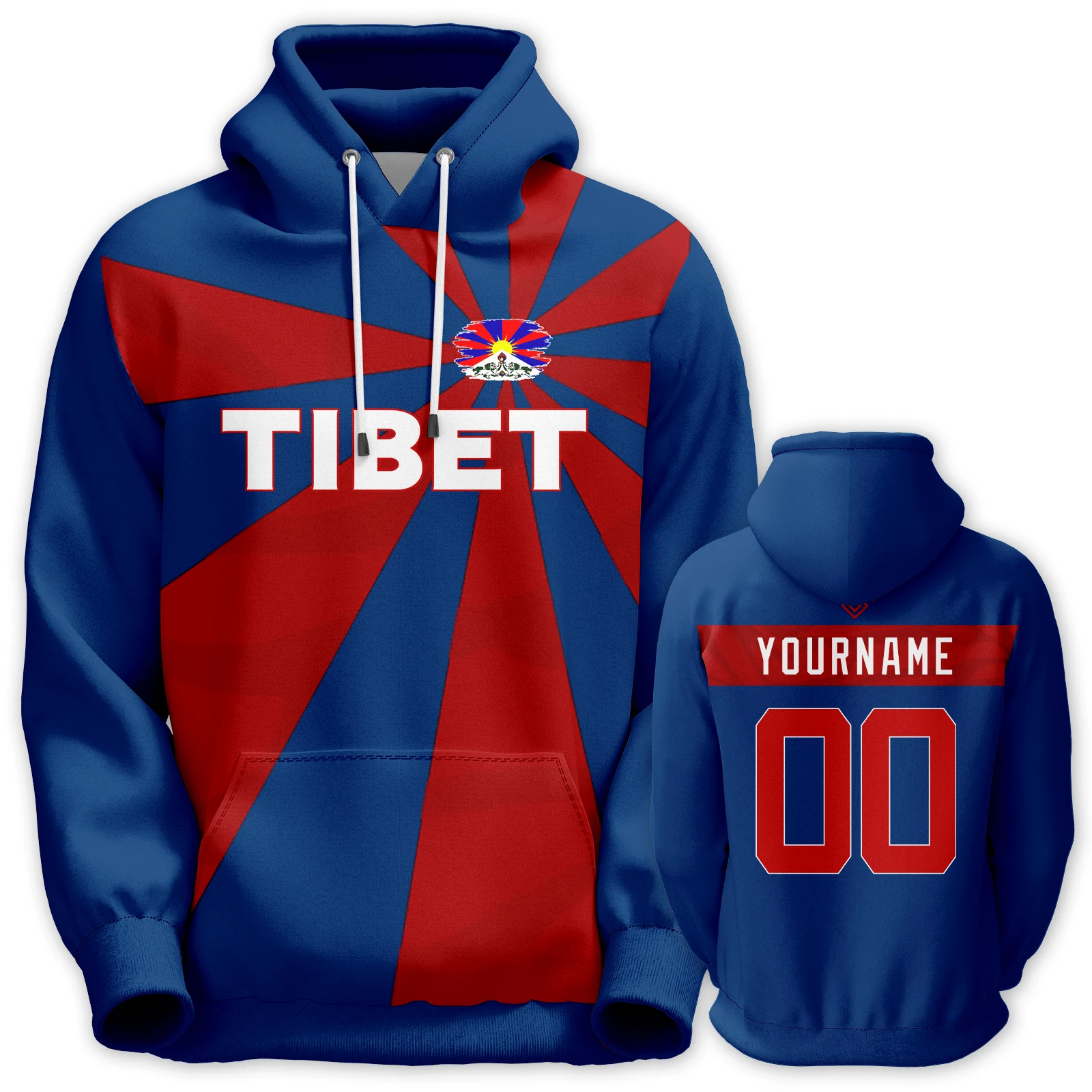 

Custom Tibet Basketball Hoodie with Print Name Number Design Pullover Sweatshirts Men Women Youth Training Top Fan Gifts